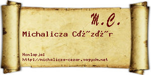 Michalicza Cézár névjegykártya